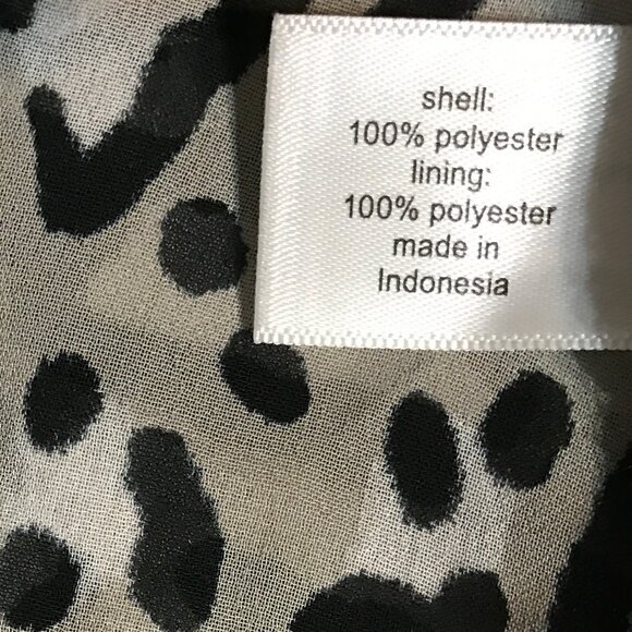 Lane Bryant  Gray& Black Animal Print Double Layer Chiffon Swing Tank Size 14 - Picture 9 of 12